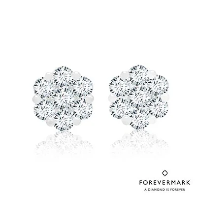 Star Shaped Drop Earrings for Charm -Forevermark Diamond Earrings in 18kt White Gold (2 1/7ct tw)