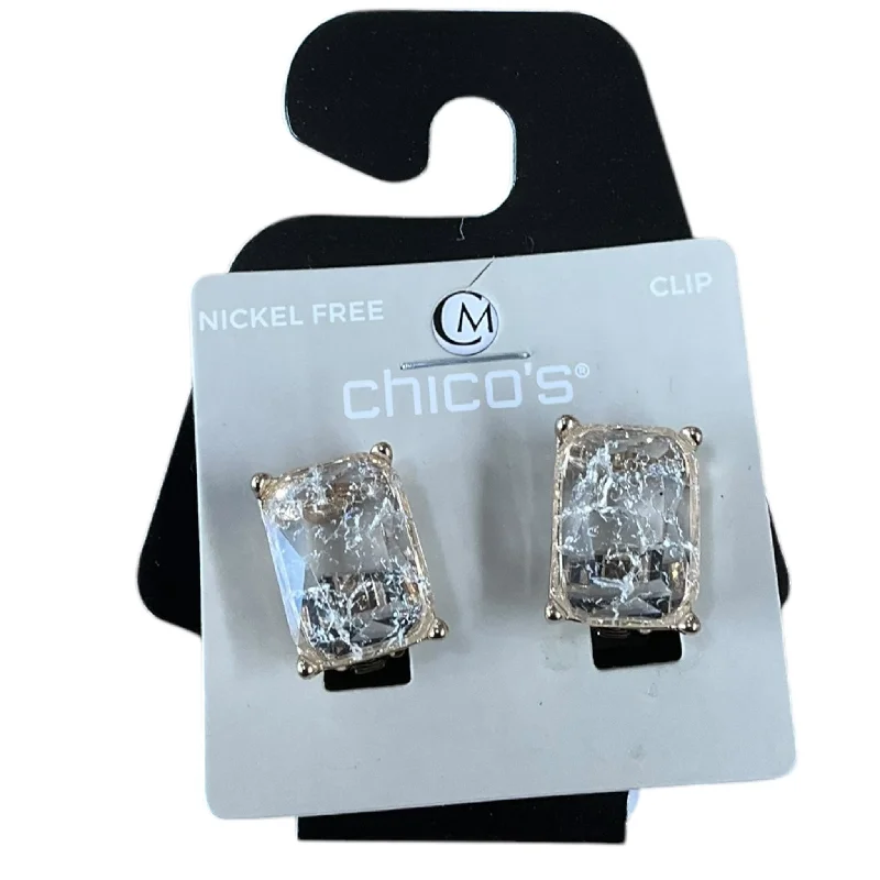 Drop Earrings with Embossed Patterns -Earrings Clip By Chicos