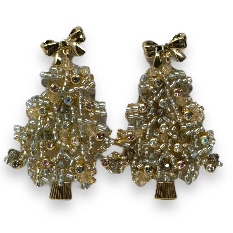 Drop Earrings for Valentine's Day -Golden Christmas Tree Earrings Dangle/drop By Baublebar