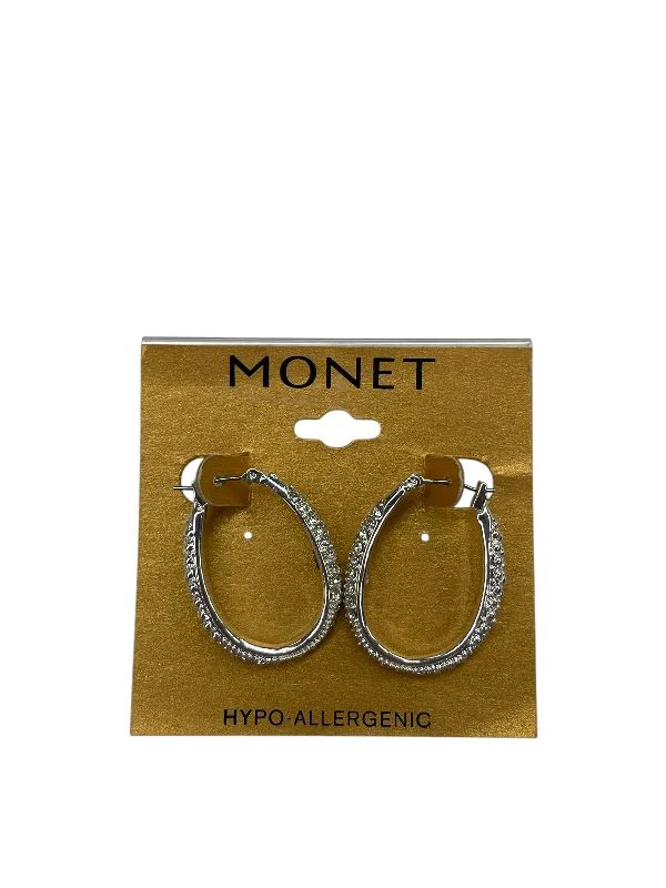 Rhinestone Drop Earrings for Sparkle -Earrings Hoop By Monet