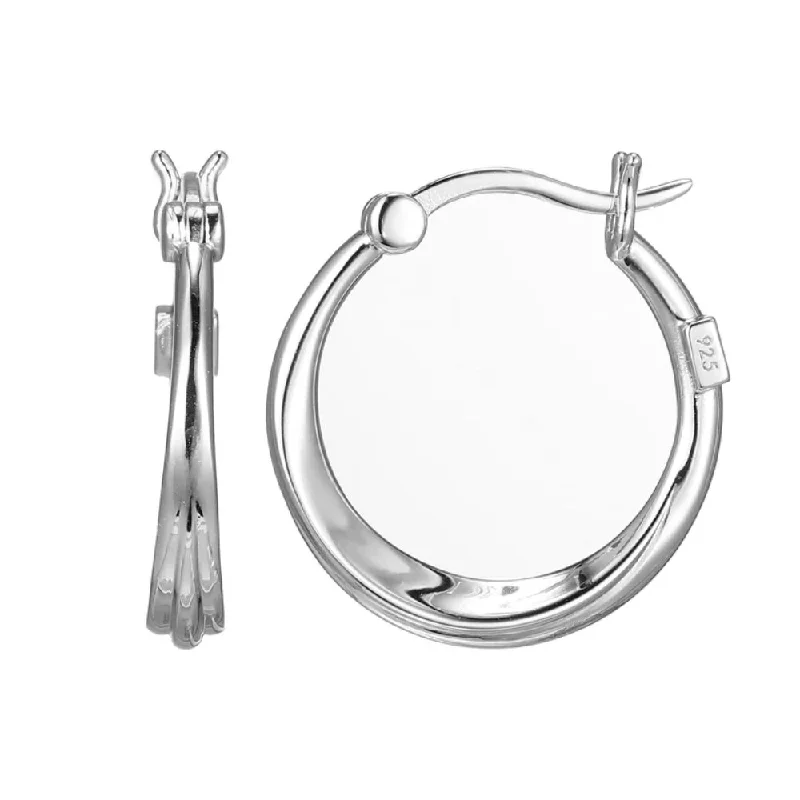 Drop Earrings with Filigree Work -Elle Swirl Collection Hoop Earrings