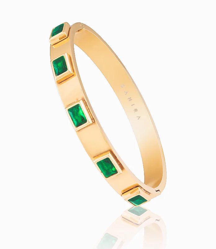 Best necklaces and pendants with crystal accents for a sparkling and elegant style-Emerald Band