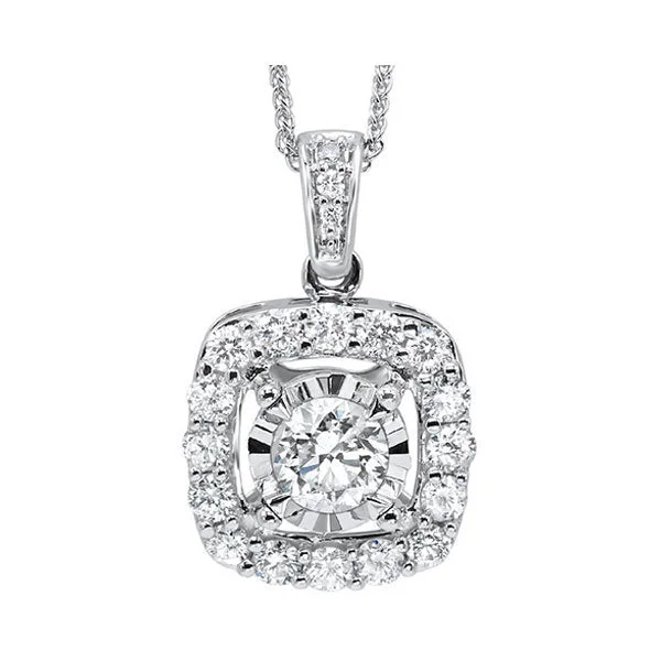 Necklaces and pendants with matching rings for a coordinated set of jewelry-14KT WHITE GOLD DIAMOND (3/4CTW) PENDANT