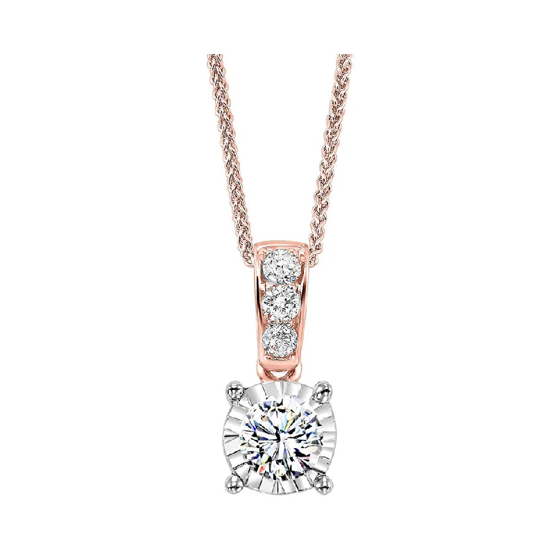 Best necklaces and pendants with layered designs for a chic, stacked look-14KT ROSE GOLD DIAMOND (1/10 CTW) PENDANT