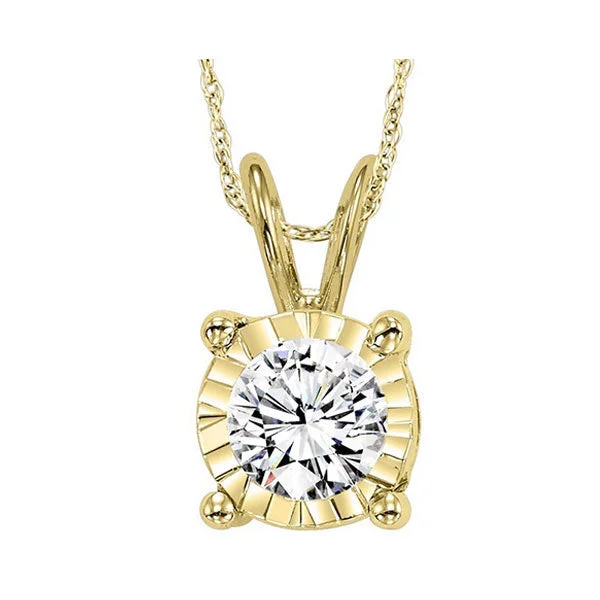 Necklaces and pendants with pearls for a classic and sophisticated touch-14KT YELLOW GOLD DIAMOND (1/10 CTW) PENDANT