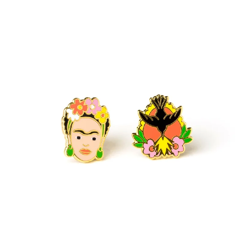 Drop Earrings with Filigree Work -Frida Kahlo + Milagro Earrings