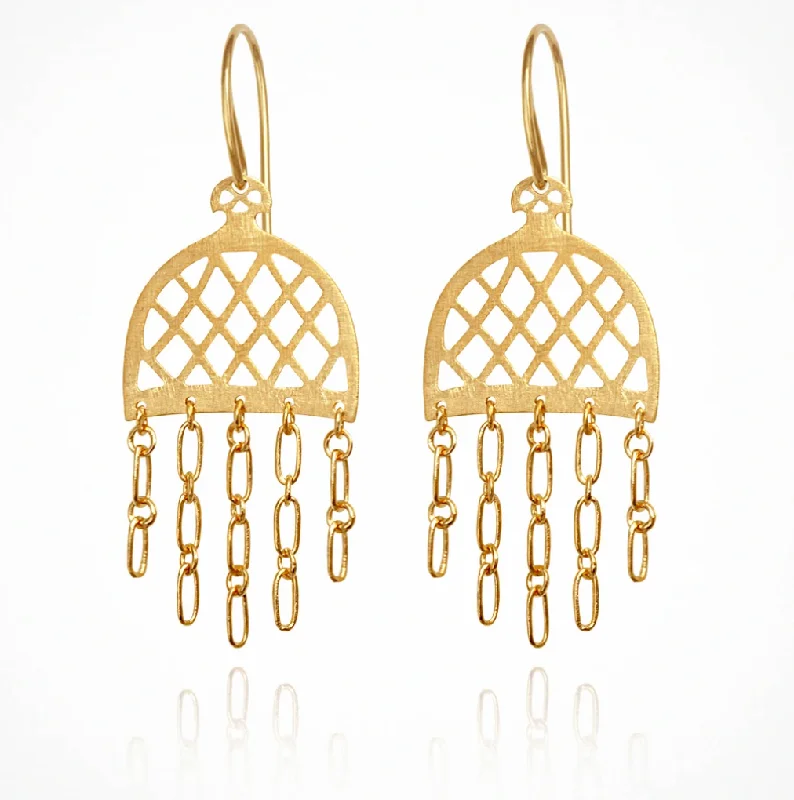 Push Back Drop Earrings for Convenience -KORI EARRINGS