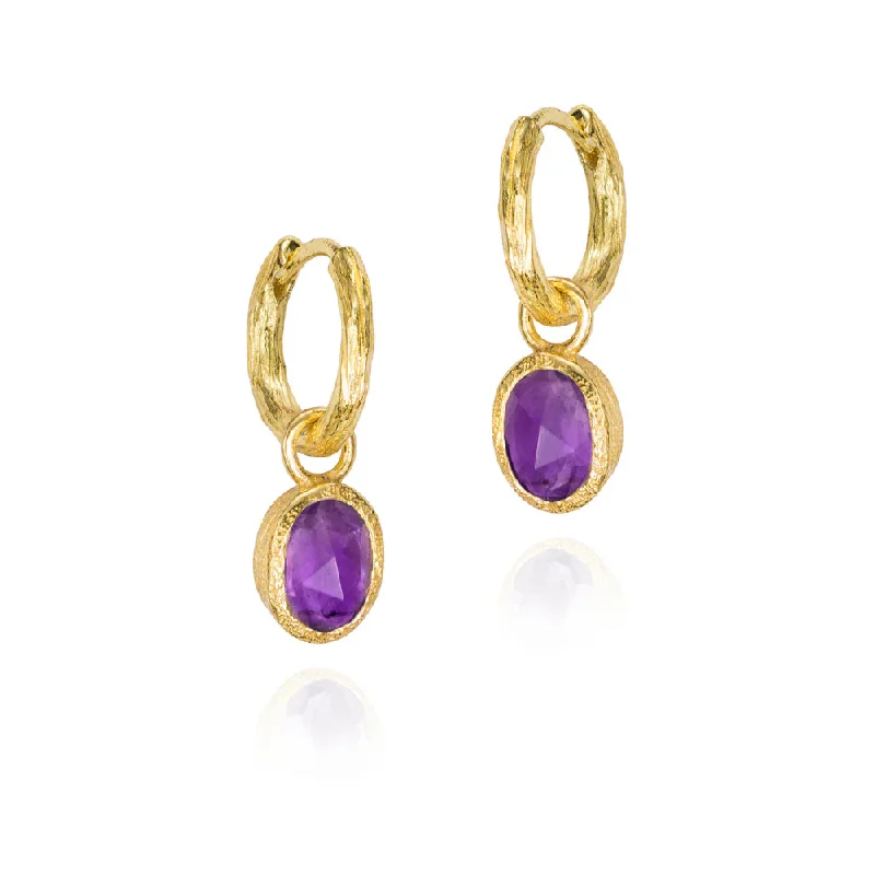 Drop Earrings for Shopping Trip -Jorge Revilla Zen Collection Amethyst Drop Earrings