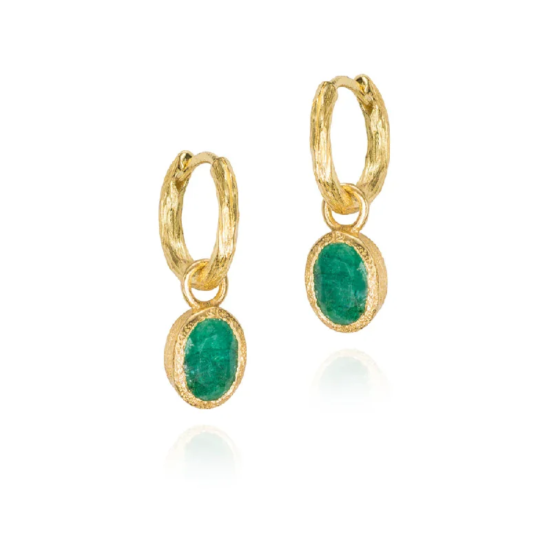 Drop Earrings for Yoga Session -Jorge Revilla Zen Collection Emerald Drop Earrings