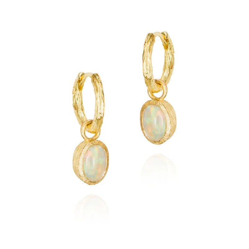 Drop Earrings with Floral Motifs -Jorge Revilla Zen Collection Opal Drop Earrings