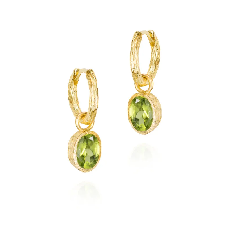 Drop Earrings with Abstract Designs -Jorge Revilla Zen Collection Peridot Drop Earrings