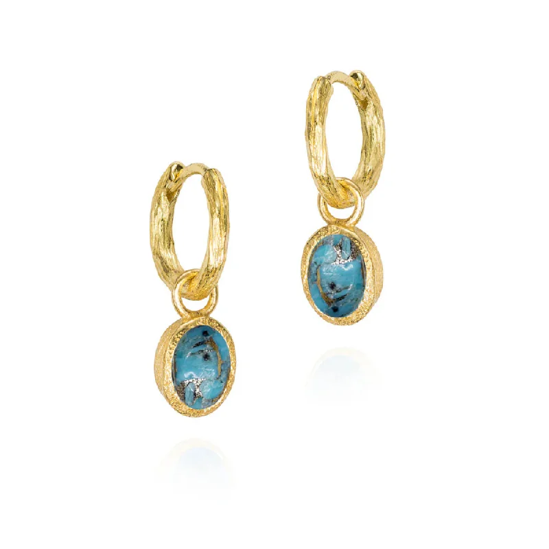 Drop Earrings with Star Motifs -Jorge Revilla Zen Collection Turquoise Drop Earrings