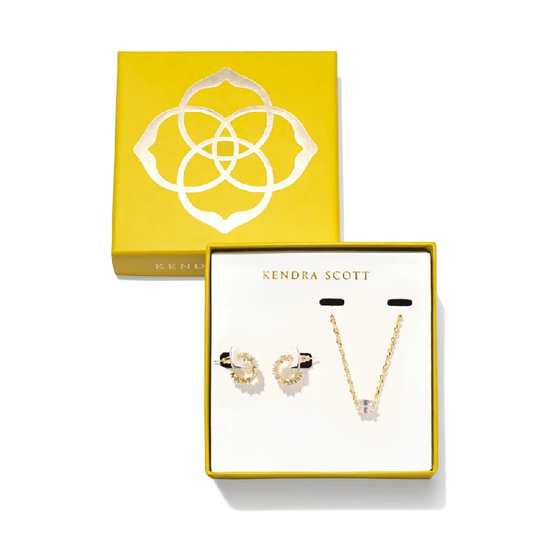 Drop Earrings with Infinity Symbols -Kendra Scott Cailin Crystal Necklace and Earrings Gift Set