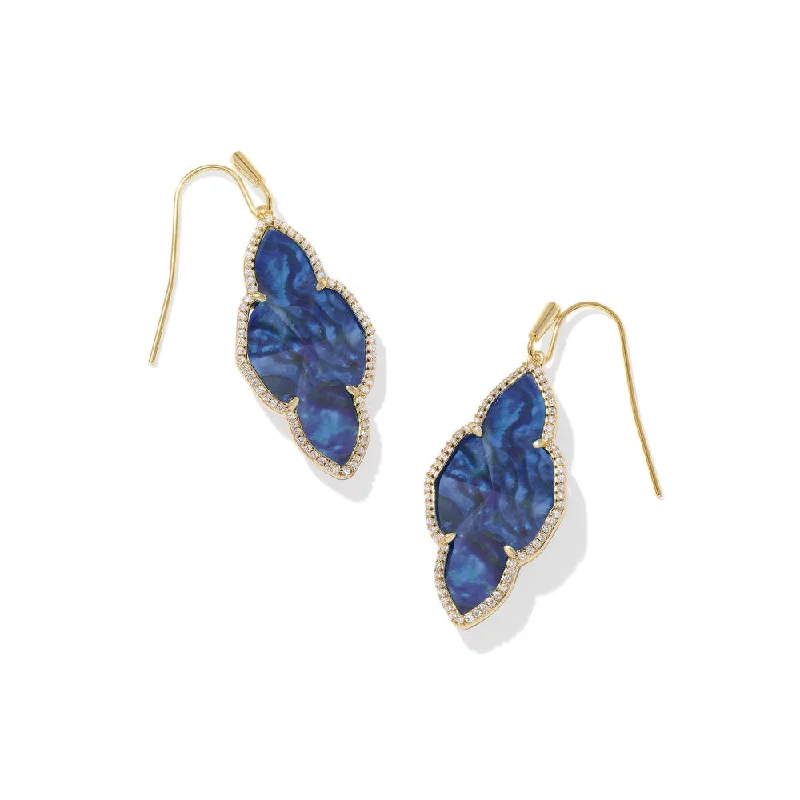 Drop Earrings with Leaf Motifs -Kendra Scott Abbie Pave Frame Drop Earrings