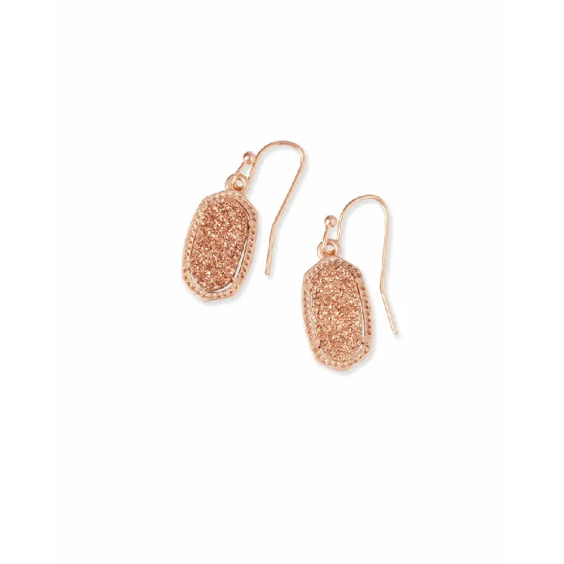 Hippie Drop Earrings with Beads -Kendra Scott Lee Rose Gold Drop Earrings in Rose Gold Drusy