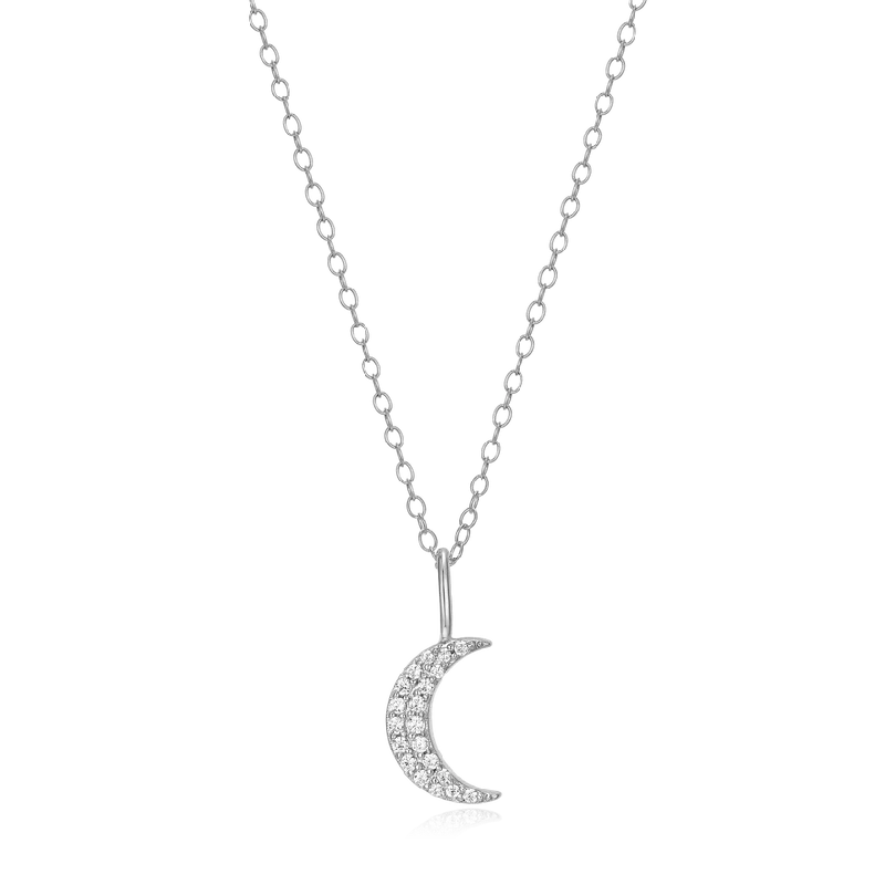 Best necklaces and pendants with statement designs for a fashionable accessory-Monte Luna Silver Crescent Pendant Necklace