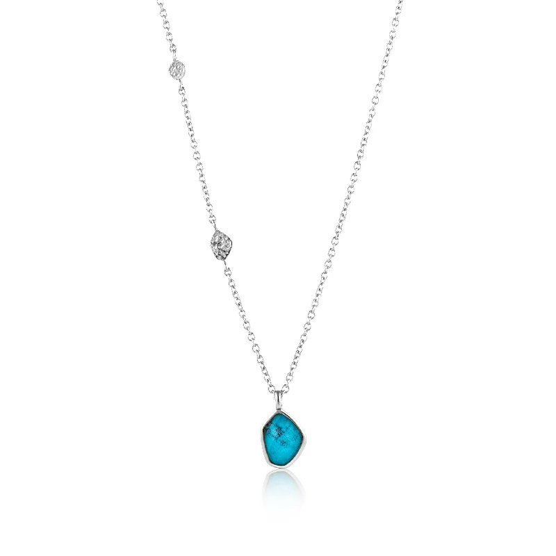 Elegant necklaces and pendants with infinity symbols for timeless designs-TURQUOISE PENDANT NECKLACE