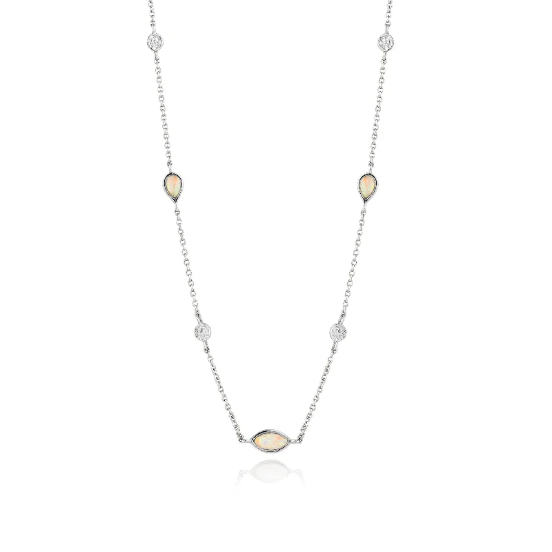 Best necklaces and pendants with rose gold for a warm and romantic appeal-OPAL COLOUR NECKLACE