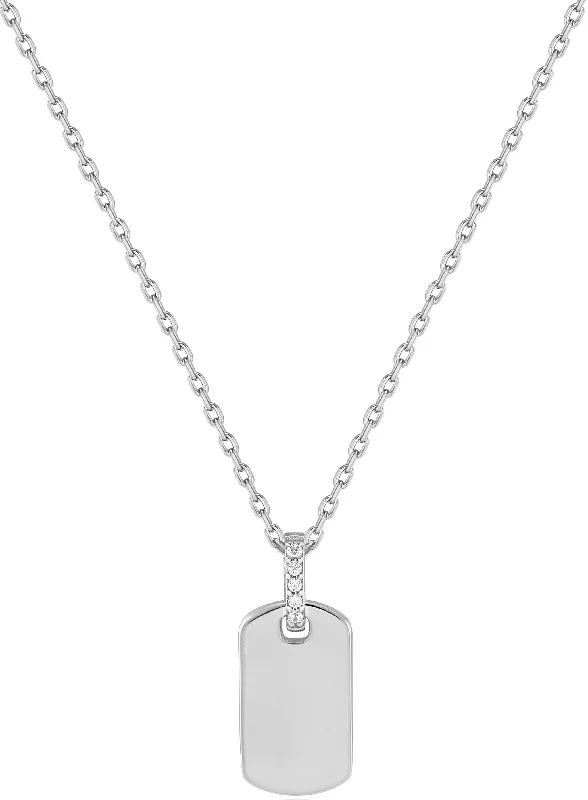 Necklaces and pendants with pearls for a classic and sophisticated touch-Glam Tag Pendant Necklace