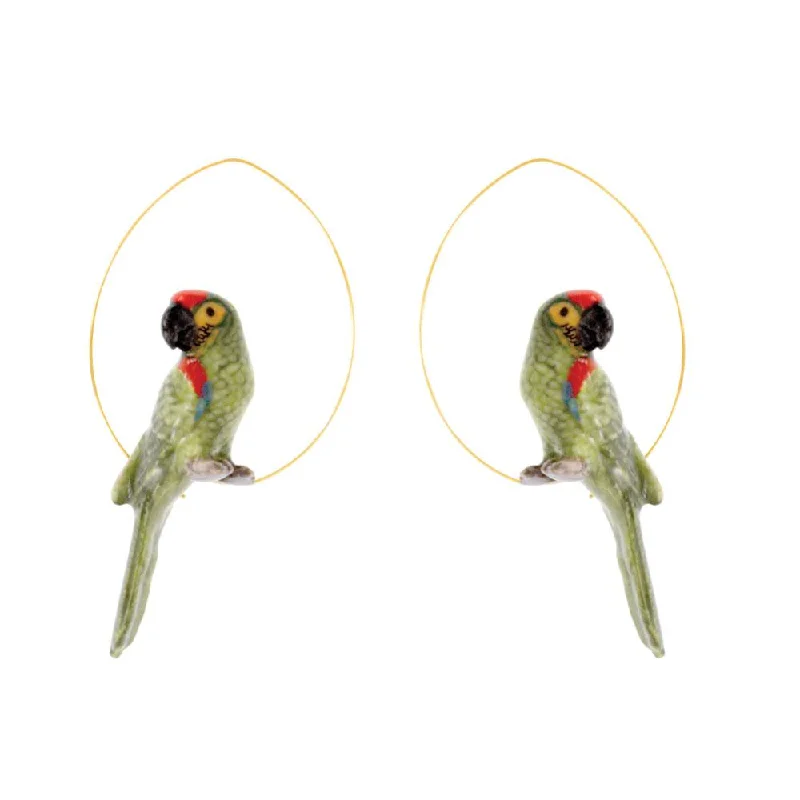 Maximalist Drop Earrings for Bling -Nach: Parrot Earrings