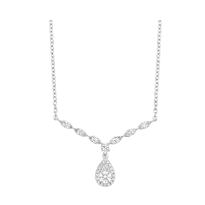 Best necklaces and pendants with adjustable chains for a customizable fit-14KT WHITE GOLD DIAMOND (5/8CTW) NECKLACE