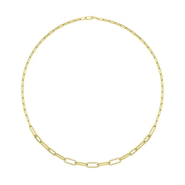 Elegant necklaces and pendants with onyx stones for a sleek, polished look-14Kt Yellow Gold Diamond (1/2Ctw) Necklace