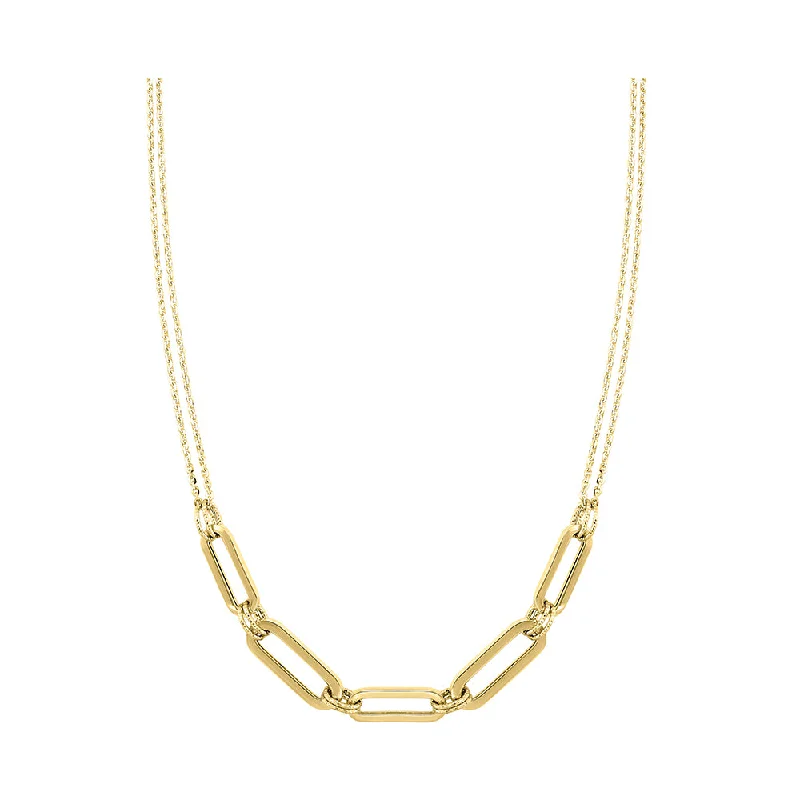 Trendy necklaces and pendants with geometric shapes for a modern aesthetic-14KT YELLOW GOLD NECKLACE