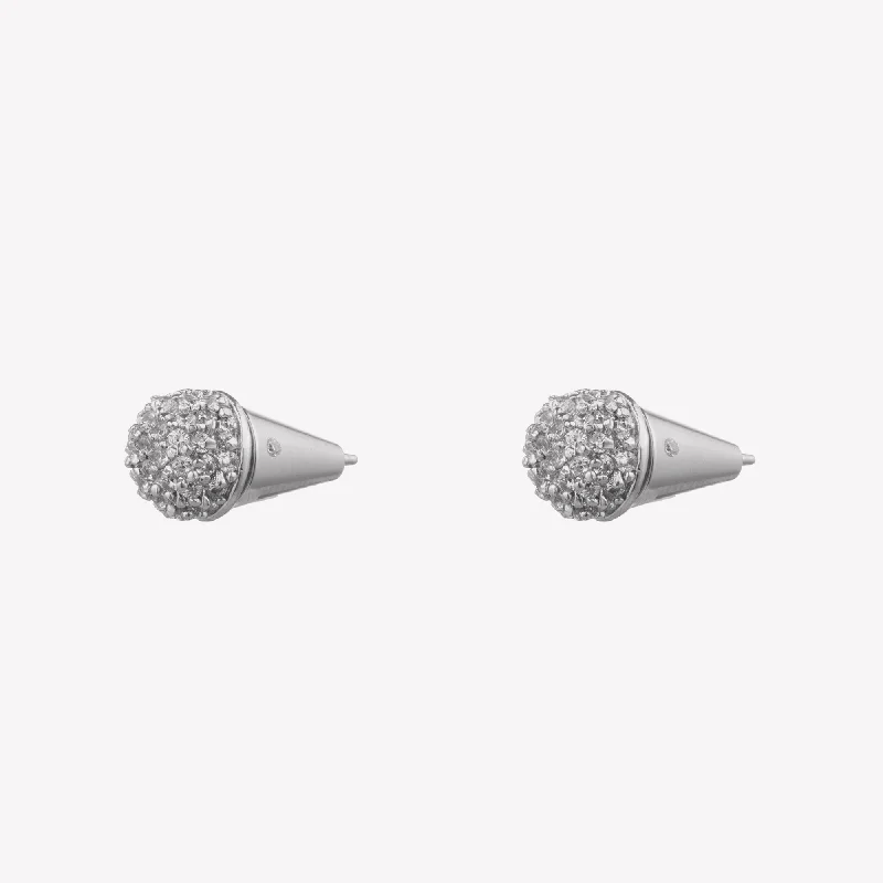 Adjustable Drop Earrings for Custom Fit -PAVÉ DOME STUD EARRINGS