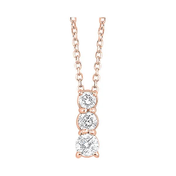 Necklaces and pendants with infinity love symbols for an eternal, romantic gesture-14KT ROSE GOLD DIAMOND (1/4CTW) PENDANT