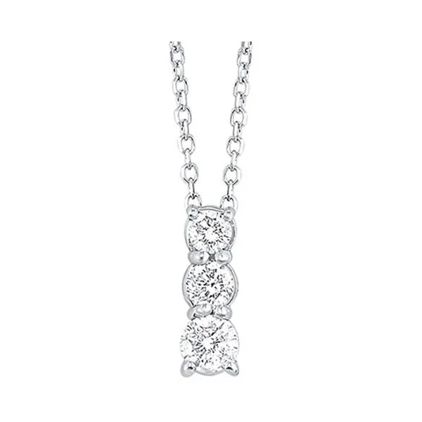 Necklaces and pendants with lotus flower designs for a spiritual, peaceful vibe-14KT WHITE GOLD DIAMOND (1/4CTW) PENDANT