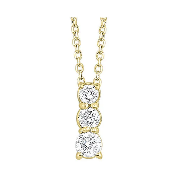 Stylish necklaces and pendants with diamonds for a glamorous and elegant look-14KT YELLOW GOLD DIAMOND (1/4CTW) PENDANT