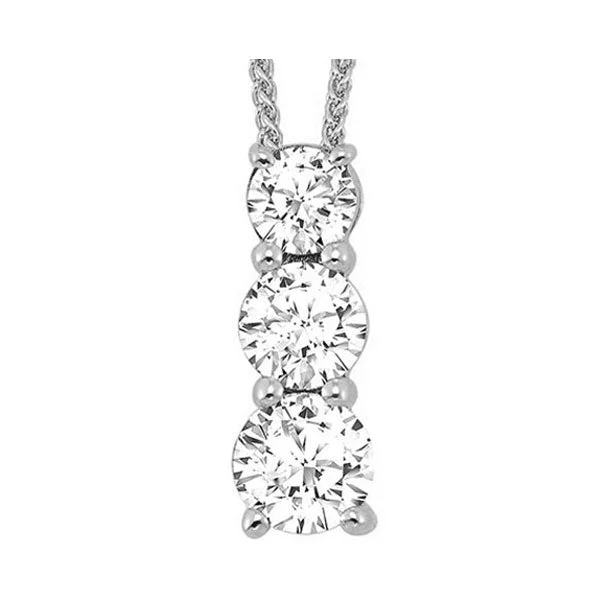 Necklaces and pendants with leaf-shaped designs for an earthy, organic feel-14KT WHITE GOLD DIAMOND (1/2CTW) PENDANT