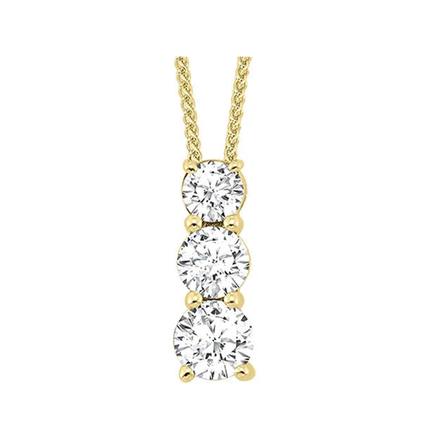 Best necklaces and pendants with intertwined designs for a symbol of unity-14KT YELLOW GOLD DIAMOND (1CTW) PENDANT