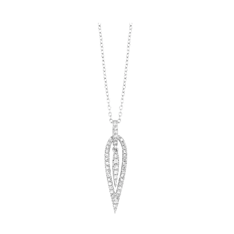 Stunning necklaces and pendants with birthstone pendants for a personal touch-14Kt White Gold Diamond 1/4Ctw Pendant