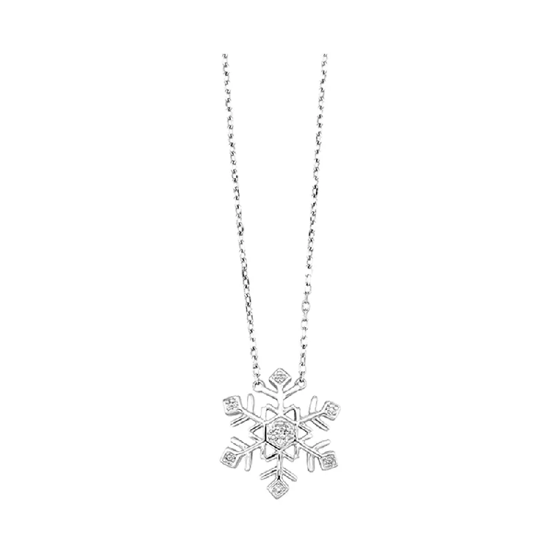 Necklaces and pendants with pearls for a classic and sophisticated touch-SILVER DIAMOND (1/50 CTW) PENDANT