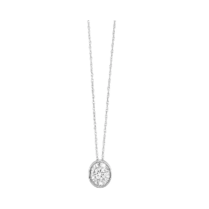 Necklaces and pendants with ocean-inspired designs for a refreshing, beachy feel-14KT WHITE GOLD DIAMOND (1/6CTW) PENDANT