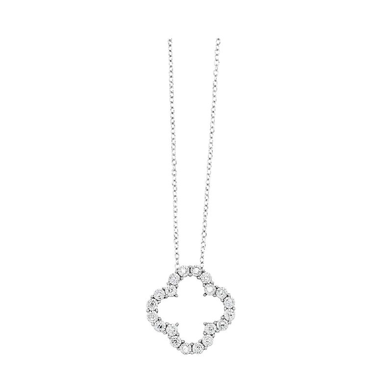 Best necklaces and pendants with layered designs for a chic, stacked look-14KT WHITE GOLD DIAMOND (1/6CTW) NECKLACE