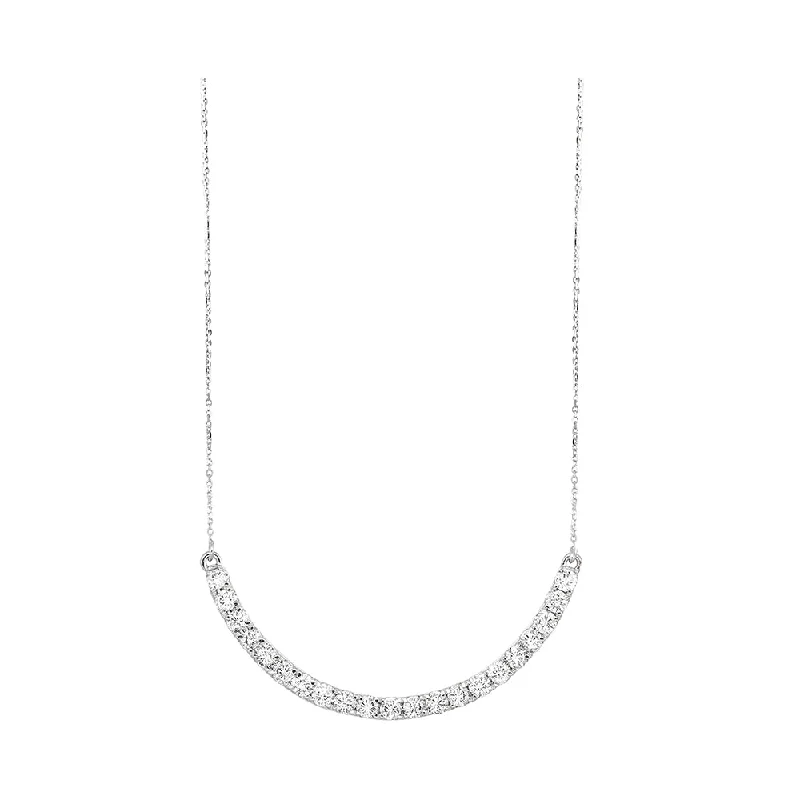 Simple necklaces and pendants with bar pendants for a sleek modern design-14KT WHITE GOLD DIAMOND (1/3CTW) PENDANT