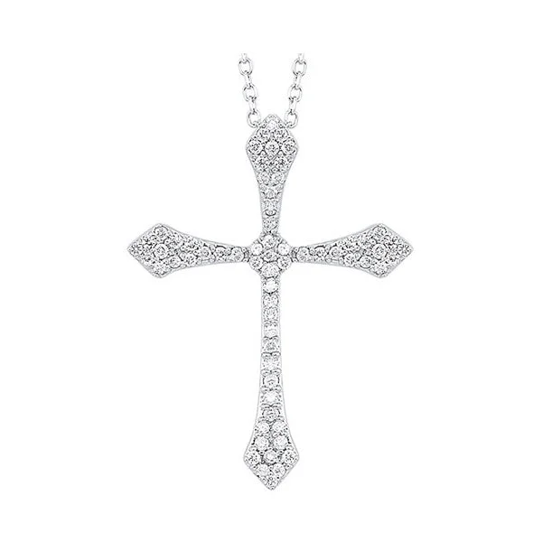 Trendy necklaces and pendants with geometric shapes for a modern aesthetic-14KT WHITE GOLD DIAMOND (1/6CTW) PENDANT