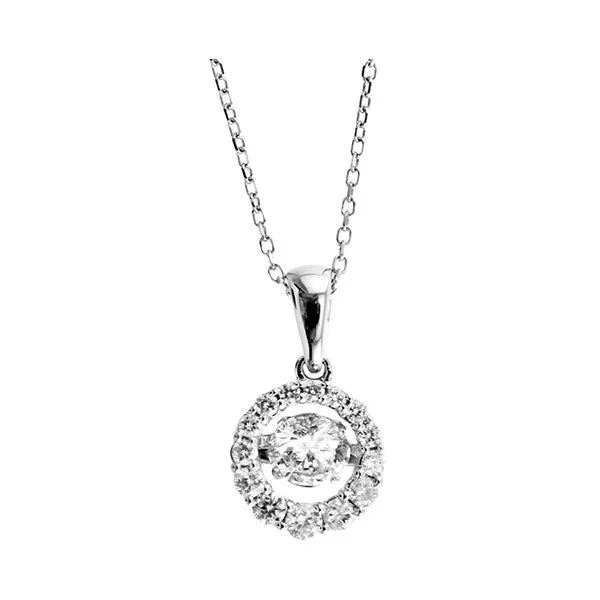 Elegant necklaces and pendants with diamond accents for added sparkle-14KT WHITE GOLD DIAMOND (1/2CTW) PENDANT