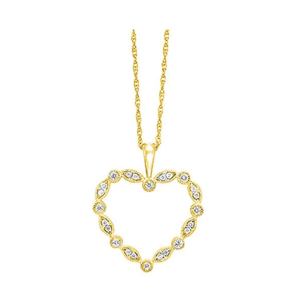 Elegant necklaces and pendants with gold chains for a chic, timeless appearance-14KT YELLOW GOLD DIAMOND (1/8CTW) PENDANT