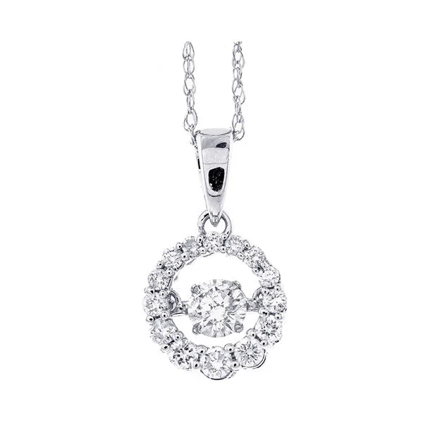 Layered necklaces and pendants for a trendy and fashionable stacked look-14KT WHITE GOLD DIAMOND (1/3CTW) PENDANT