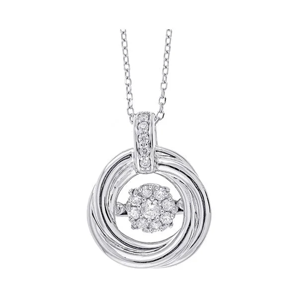 Necklaces and pendants with diamond pendants for a luxurious sparkling effect-14KT WHITE GOLD DIAMOND (1/6CTW) PENDANT