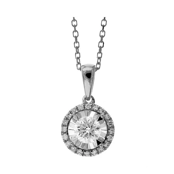 Best necklaces and pendants with rose gold for a warm and romantic appeal-14KT WHITE GOLD DIAMOND (1/3CTW) PENDANT