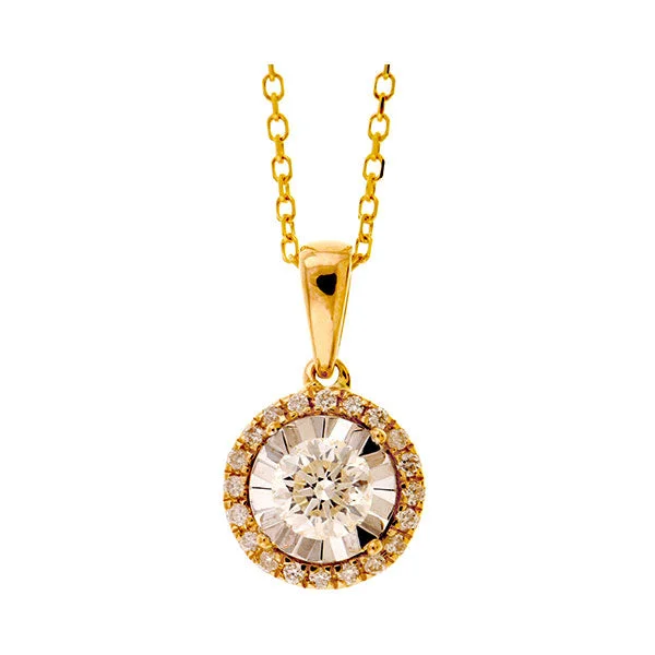 Elegant necklaces and pendants with diamond accents for added sparkle-14KT YELLOW GOLD DIAMOND (1/3CTW) PENDANT