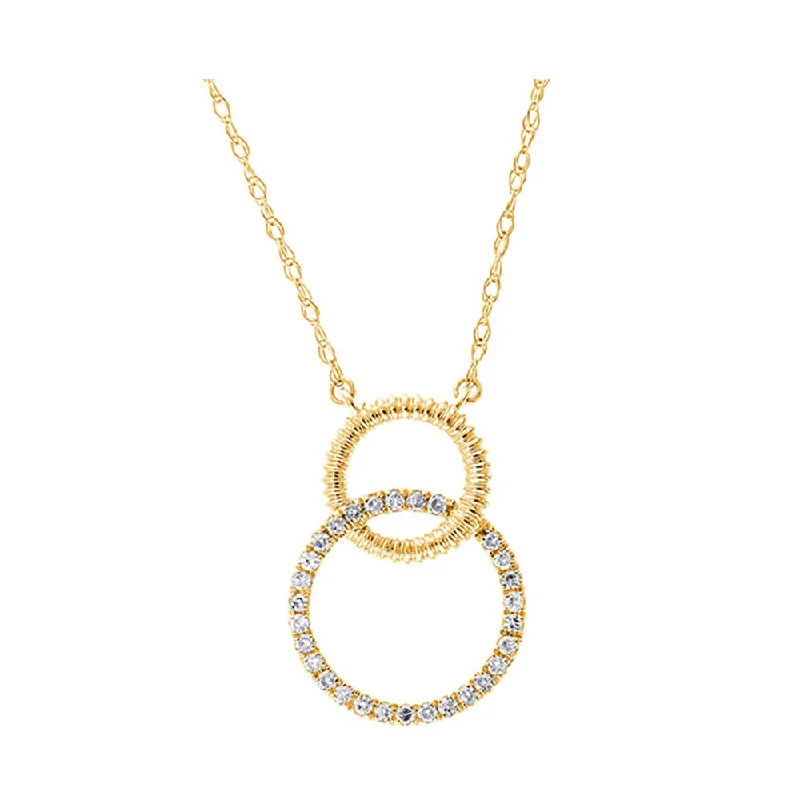 Necklaces and pendants with geometric pendants for a clean, contemporary design-14KT YELLOW GOLD DIAMOND (1/12 CTW) PENDANT