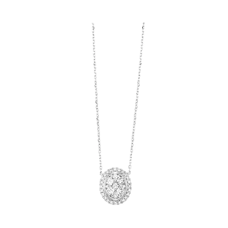 Best necklaces and pendants with rose gold for a warm and romantic appeal-14KT WHITE GOLD DIAMOND (1/2CTW) PENDANT