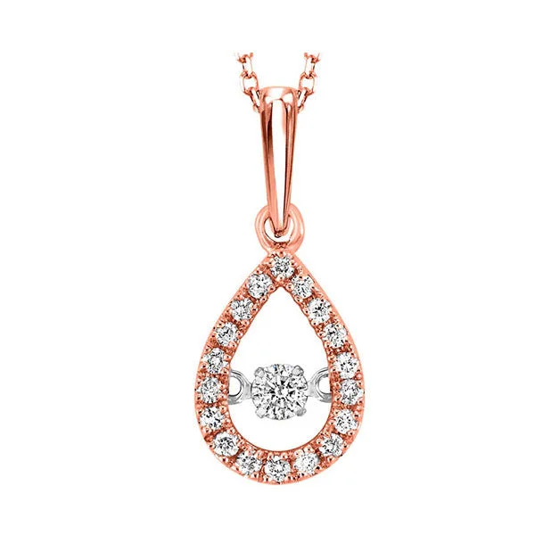 Necklaces and pendants with sun and moon motifs for a celestial-inspired design-10KT ROSE GOLD DIAMOND (1/5CTW) PENDANT