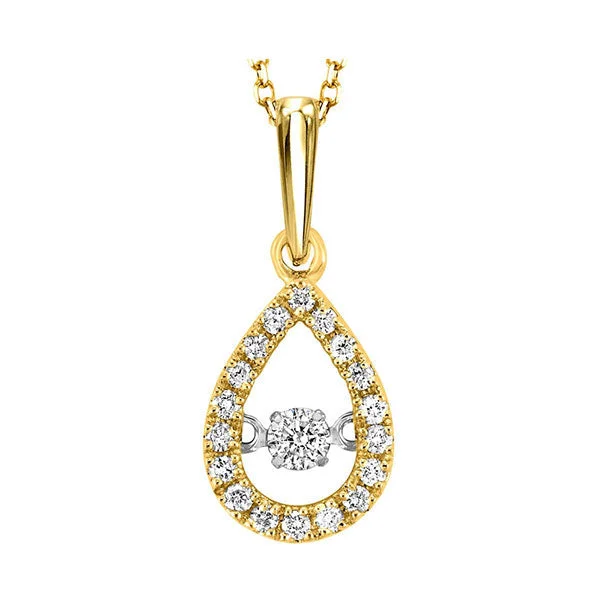 Best necklaces and pendants for weddings with matching designs for bride and groom-10KT YELLOW GOLD DIAMOND (1/5CTW) PENDANT