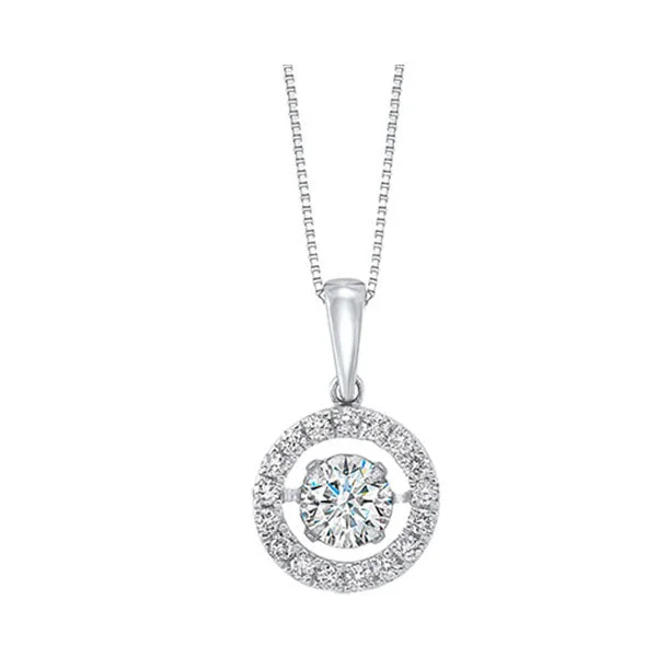 Necklaces and pendants with crescent moon designs for a celestial and mystical feel-14KT WHITE GOLD DIAMOND (3/4CTW) PENDANT